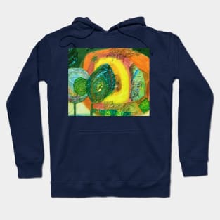 colourful abstract in yellow, green and orange Hoodie